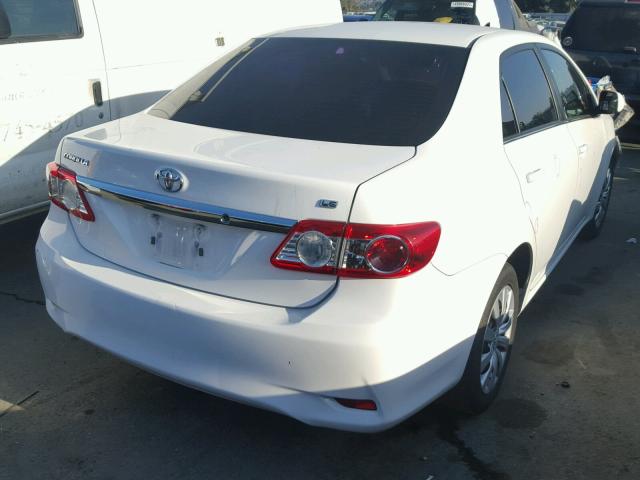 2T1BU4EE9DC930919 - 2013 TOYOTA COROLLA BA WHITE photo 4