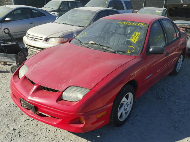 1G2JB524717188105 - 2001 PONTIAC SUNFIRE SE RED photo 2