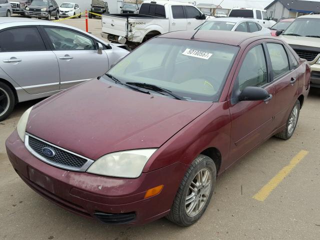 1FAFP34N47W123620 - 2007 FORD FOCUS ZX4 MAROON photo 2