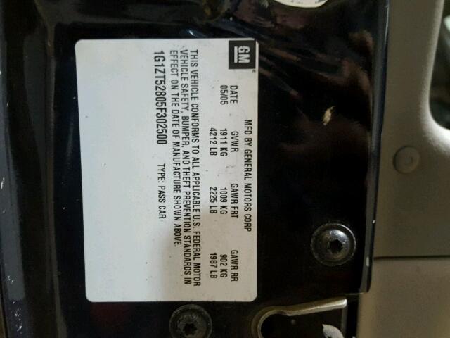 1G1ZT52805F302500 - 2005 CHEVROLET MALIBU LS ლურჯი ფოტო 10