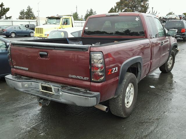 1GCEK19T21E342038 - 2001 CHEVROLET SILVERADO RED photo 4