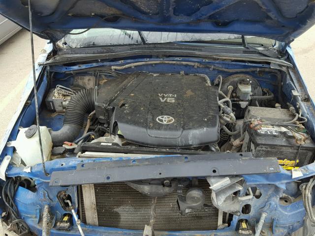 5TETU22N25Z109539 - 2005 TOYOTA TACOMA X-R BLUE photo 7