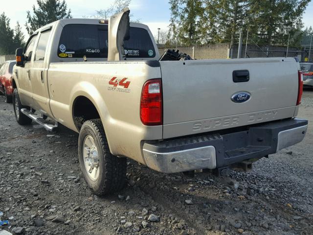 1FTWW31R68EA65442 - 2008 FORD F350 SRW S TAN photo 3