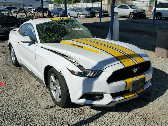 1FA6P8AM7F5358834 - 2015 FORD MUSTANG WHITE photo 1