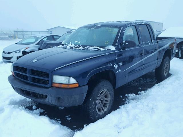 1D7HG38X33S233029 - 2003 DODGE DAKOTA QUA BLUE photo 2