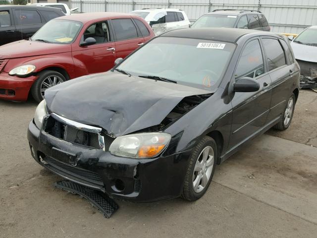 KNAFE161085014669 - 2008 KIA SPECTRA5 5 BLACK photo 2