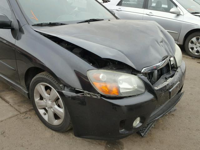 KNAFE161085014669 - 2008 KIA SPECTRA5 5 BLACK photo 9