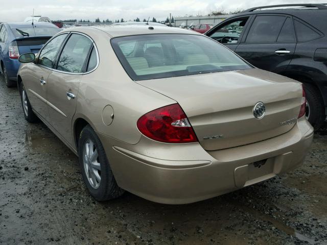 2G4WD532451278237 - 2005 BUICK LACROSSE C GOLD photo 3