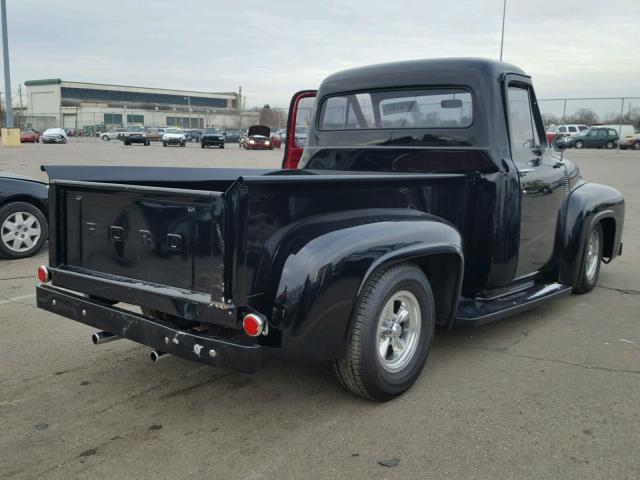 FL0D4H16553 - 1954 FORD F100 BLACK photo 4