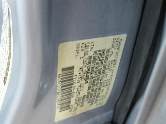 3N1BC1CP8AL450548 - 2010 NISSAN VERSA S SILVER photo 10