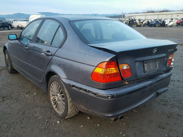 WBAEU33442PF67753 - 2002 BMW 325 XI GRAY photo 3