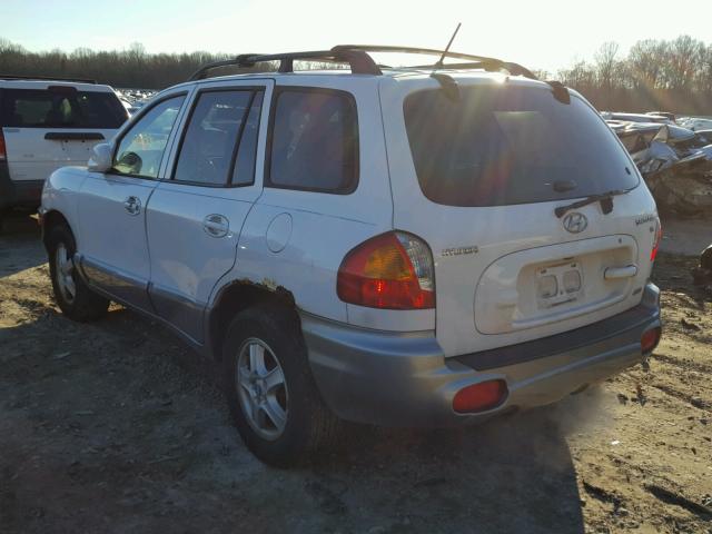 KM8SC73D54U798853 - 2004 HYUNDAI SANTA FE G WHITE photo 3