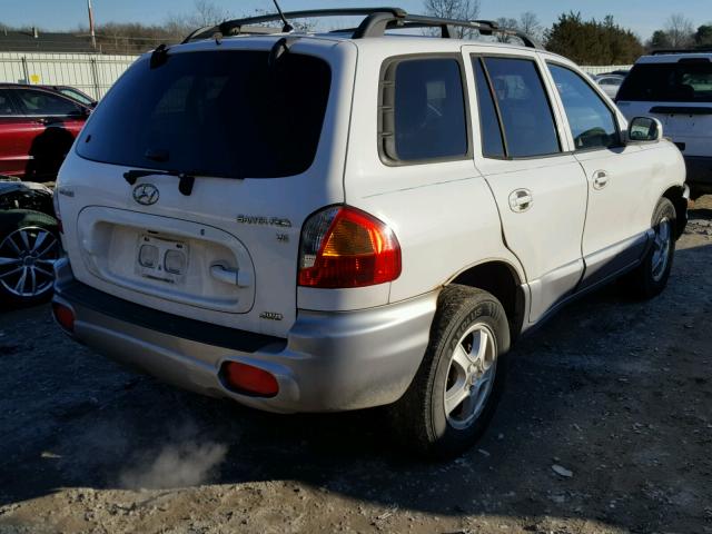 KM8SC73D54U798853 - 2004 HYUNDAI SANTA FE G WHITE photo 4