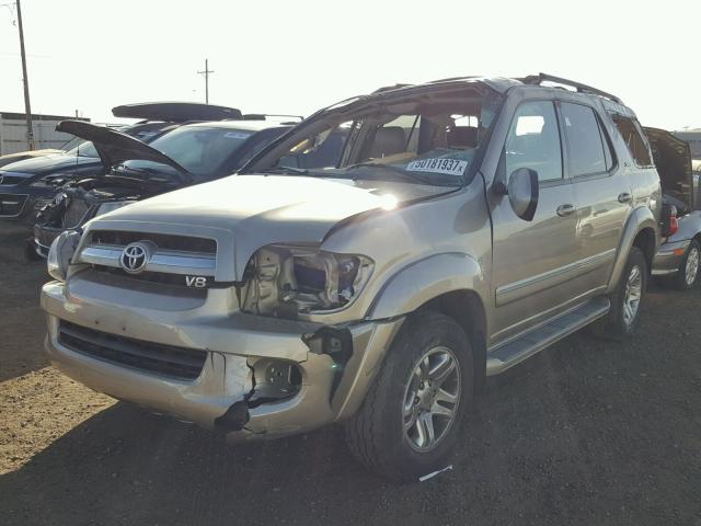 5TDBT44A55S246315 - 2005 TOYOTA SEQUOIA SR TAN photo 2