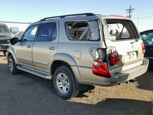 5TDBT44A55S246315 - 2005 TOYOTA SEQUOIA SR TAN photo 3