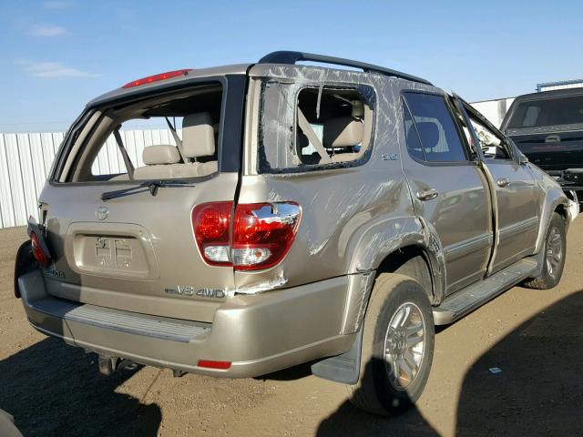 5TDBT44A55S246315 - 2005 TOYOTA SEQUOIA SR TAN photo 4