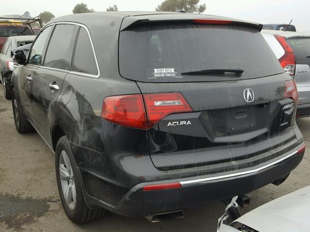 2HNYD2H68AH532597 - 2010 ACURA MDX TECHNO BLACK photo 3