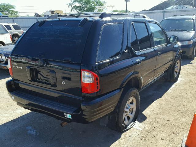 4S2CK58WX24320696 - 2002 ISUZU RODEO S BLACK photo 4