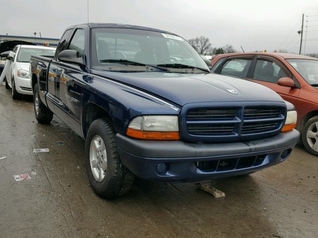 1B7GL22X51S287577 - 2001 DODGE DAKOTA BLUE photo 1