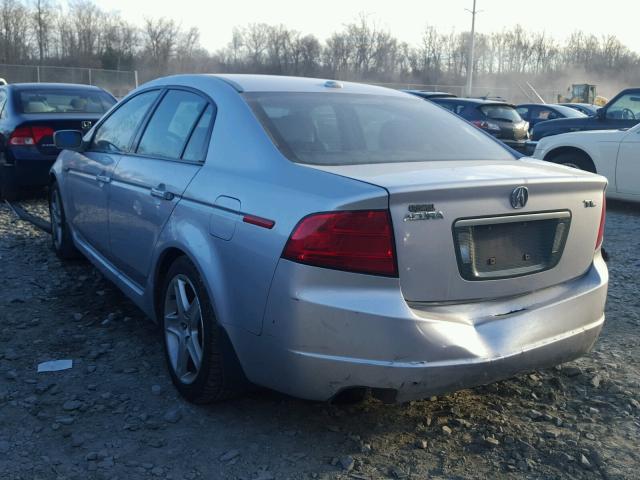 19UUA66255A013582 - 2005 ACURA TL SILVER photo 3