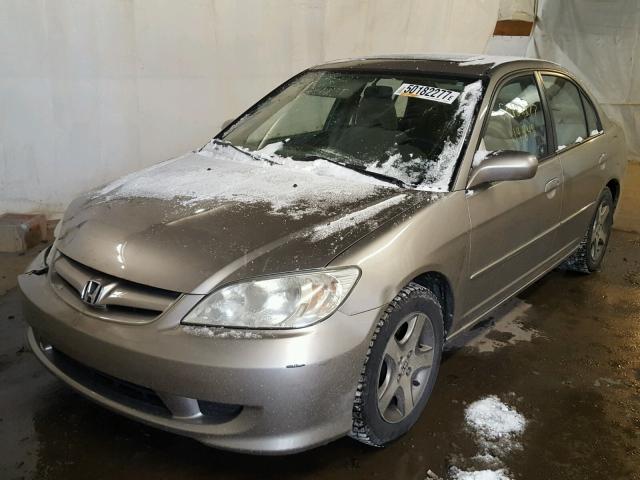 2HGES26774H500479 - 2004 HONDA CIVIC EX GOLD photo 2