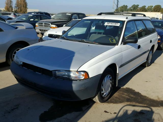 4S3BK4352V7320730 - 1997 SUBARU LEGACY L WHITE photo 2