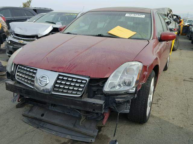 1N4BA41E06C838162 - 2006 NISSAN MAXIMA SE RED photo 2