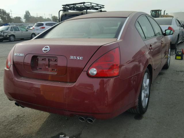 1N4BA41E06C838162 - 2006 NISSAN MAXIMA SE RED photo 4