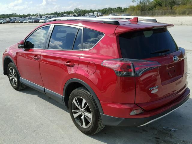 JTMWFREV7GJ064591 - 2016 TOYOTA RAV4 XLE RED photo 3