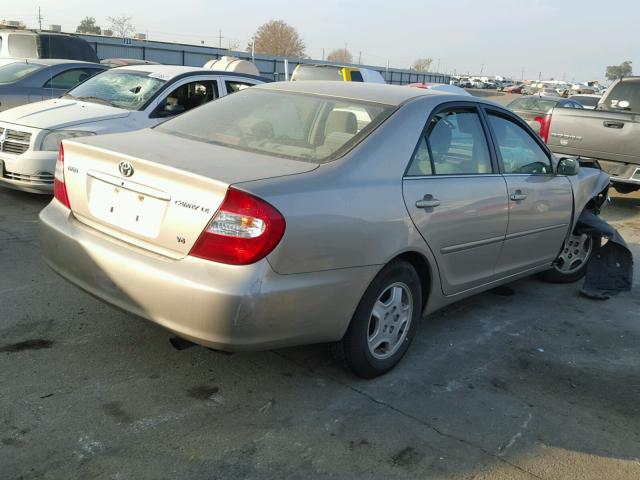4T1BF32K83U053125 - 2003 TOYOTA CAMRY LE ოქროსფერი ფოტო 4