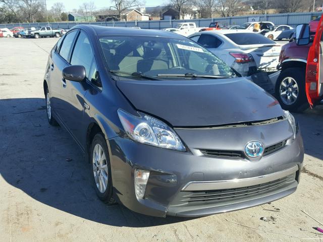 JTDKN3DP4E3055334 - 2014 TOYOTA PRIUS PLUG GRAY photo 1