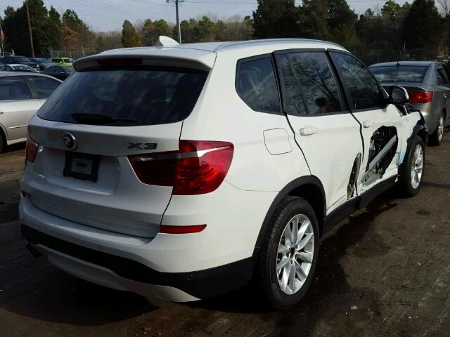 5UXWX9C57F0D59535 - 2015 BMW X3 XDRIVE2 WHITE photo 4