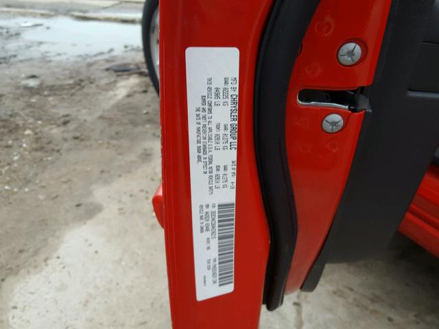 2B3CA4CD6AH236215 - 2010 DODGE CHARGER RED photo 10