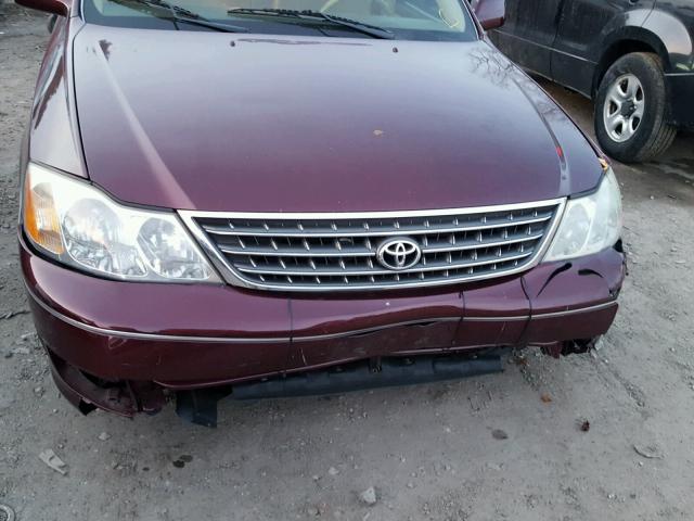 4T1BF28B84U390929 - 2004 TOYOTA AVALON XL MAROON photo 9