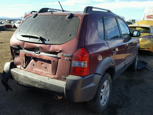 KM8JM72DX7U594760 - 2007 HYUNDAI TUCSON GL RED photo 4