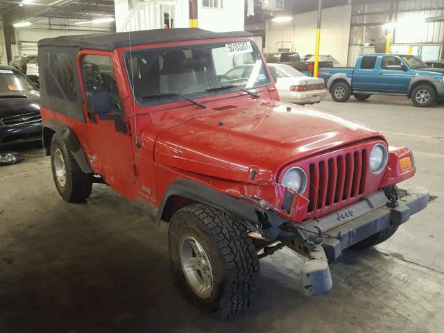 1J4FA44S06P778352 - 2006 JEEP WRANGLER / RED photo 1