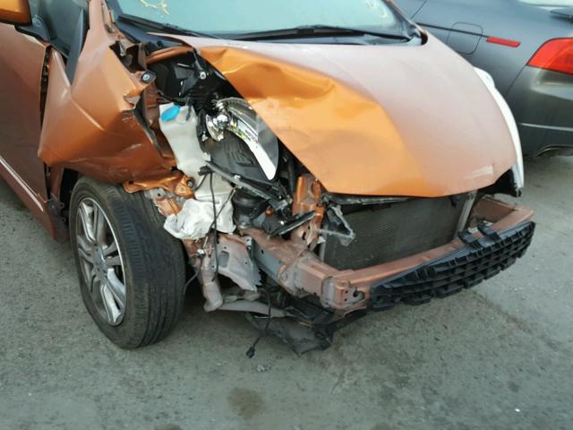 JHMGE8H57BS012392 - 2011 HONDA FIT SPORT ORANGE photo 9