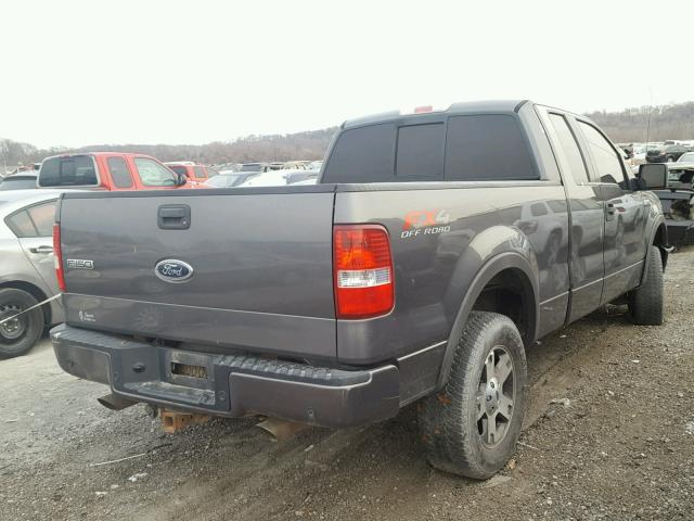 1FTPX14505NA23696 - 2005 FORD F150 GRAY photo 4