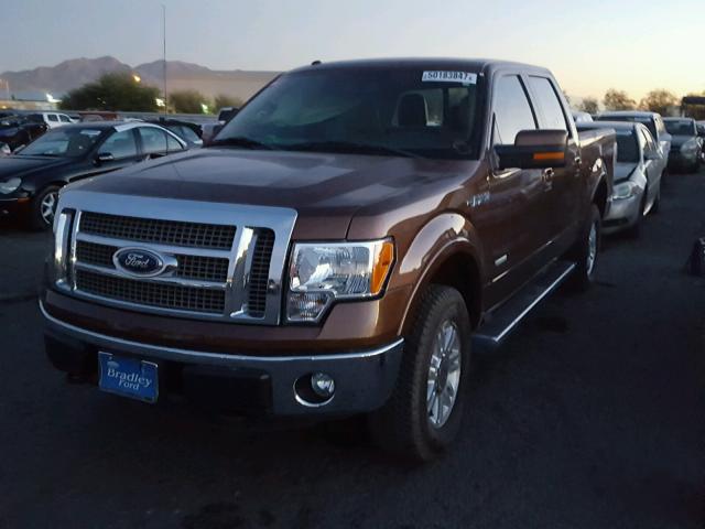 1FTFW1ETXBFC59452 - 2011 FORD F150 SUPER BROWN photo 2