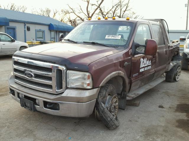 1FTWW31P36EA35682 - 2006 FORD F350 SRW S BURGUNDY photo 2