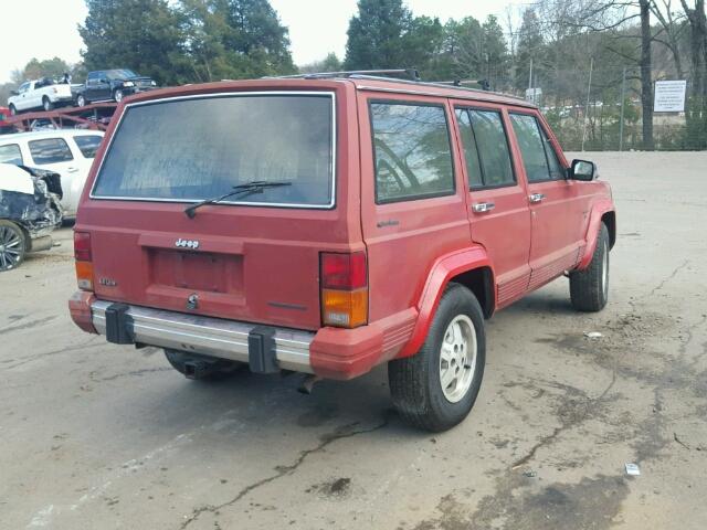 1JCMR7844JT187989 - 1988 JEEP CHEROKEE L RED photo 4