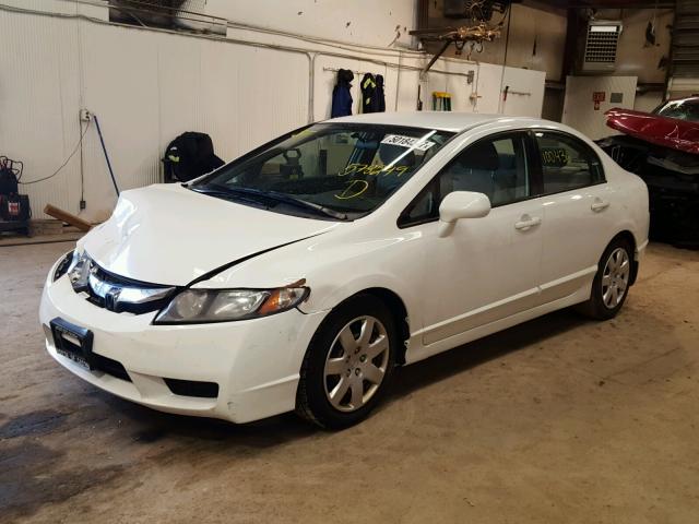 2HGFA1F51AH578249 - 2010 HONDA CIVIC LX WHITE photo 2