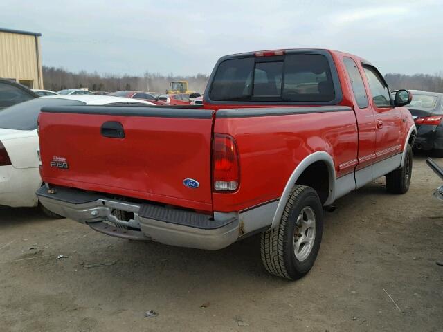 1FTDX18WXVKB63732 - 1997 FORD F150 RED photo 4