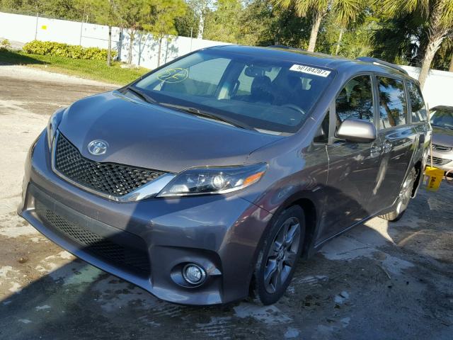 5TDXK3DC3FS599853 - 2015 TOYOTA SIENNA SPO GRAY photo 2