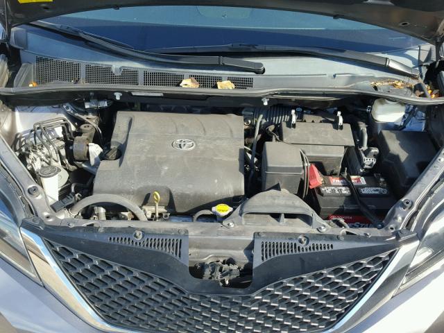 5TDXK3DC3FS599853 - 2015 TOYOTA SIENNA SPO GRAY photo 7