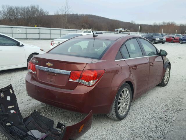 1G1PJ5SC3C7329280 - 2012 CHEVROLET CRUZE ECO RED photo 4