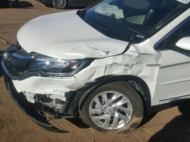 5J6RM4H70FL006709 - 2015 HONDA CR-V EXL WHITE photo 9