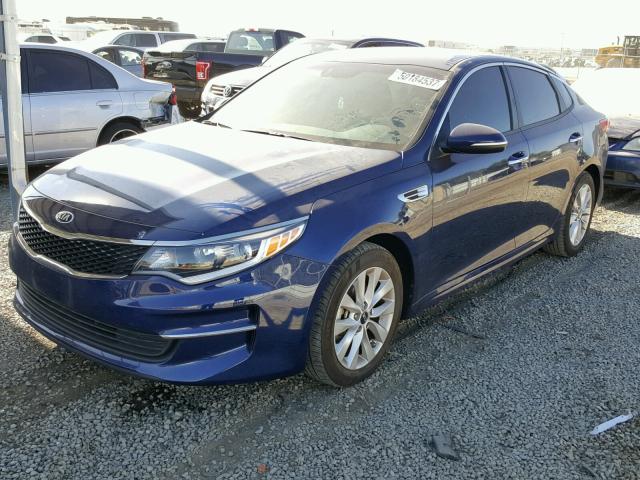 5XXGT4L38GG081924 - 2016 KIA OPTIMA LX BLUE photo 2