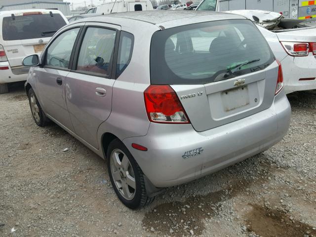 KL1TG66666B578910 - 2006 CHEVROLET AVEO LT SILVER photo 3