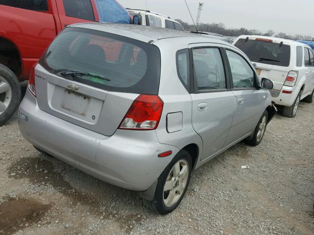 KL1TG66666B578910 - 2006 CHEVROLET AVEO LT SILVER photo 4